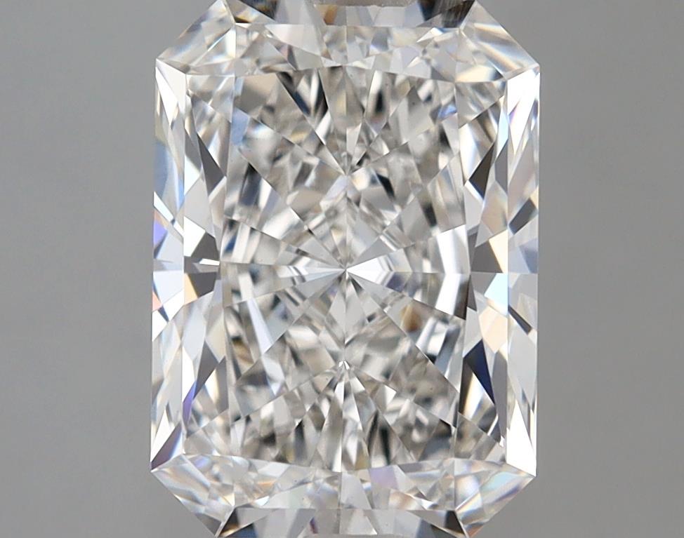 3.37 Carat Radiant Lab Diamond with  Cut Diamond in 14KT  view 1
