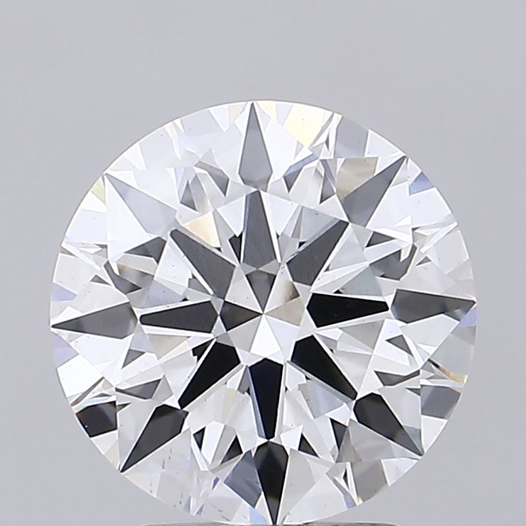 3.07 Carat Round Lab Diamond with  Cut Diamond in 14KT  view 1
