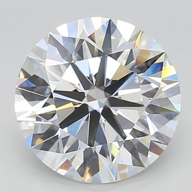 4.39 Carat Round Lab Diamond with  Cut Diamond in 14KT  view 1
