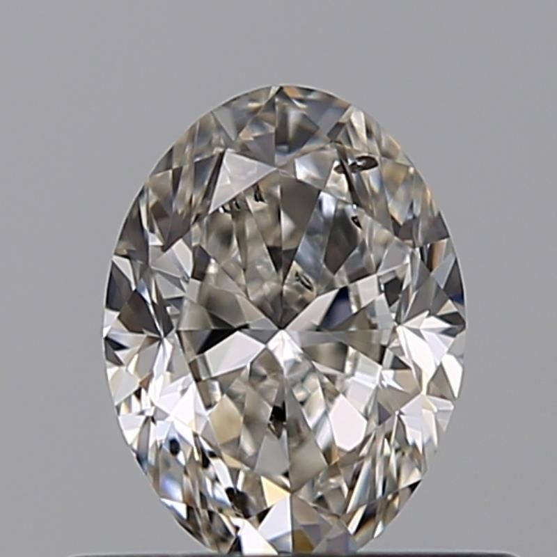 0.5 Carat Oval Natural Diamond with  Cut Diamond in 14KT  view 1

