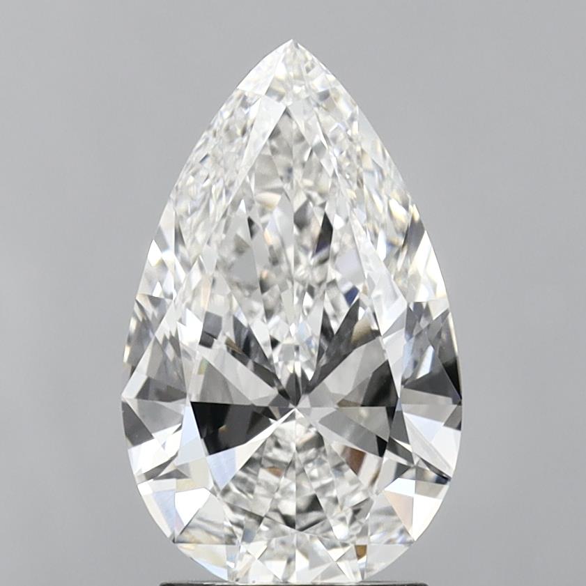 2.5 Carat Pear Lab Diamond with  Cut Diamond in 14KT  view 1
