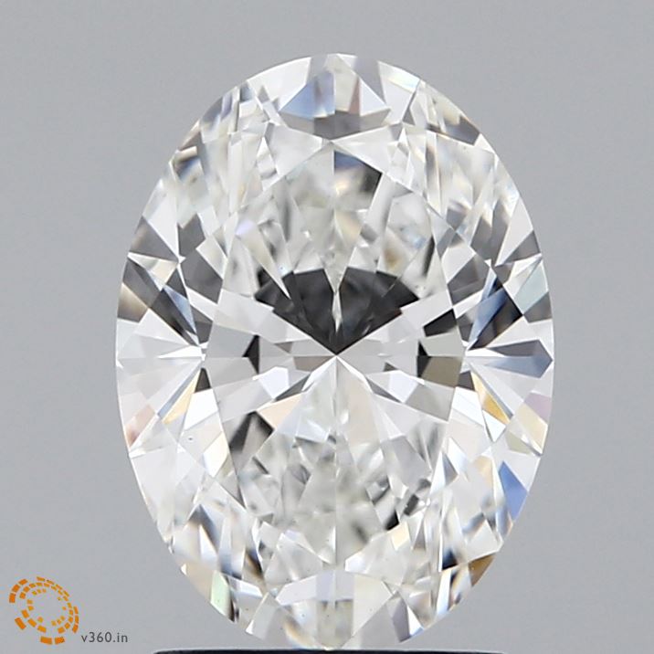 2.07 Carat Oval Lab Diamond with  Cut Diamond in 14KT  view 1
