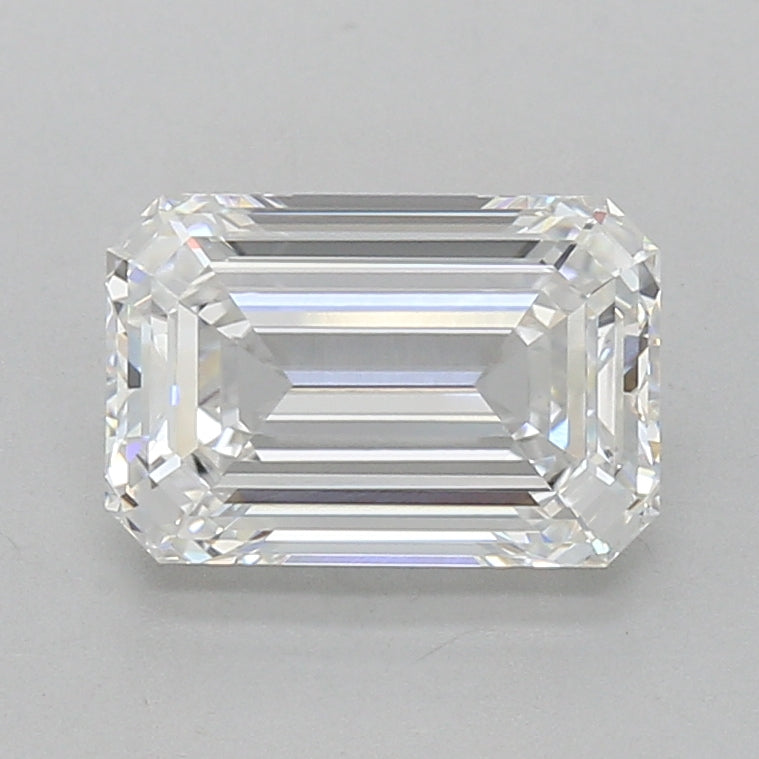 3.12 Carat Emerald Lab Diamond with  Cut Diamond in 14KT  view 1
