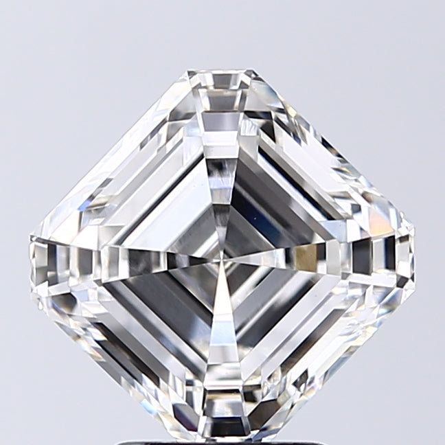 3.3 Carat Asscher Lab Diamond with  Cut Diamond in 14KT  view 1
