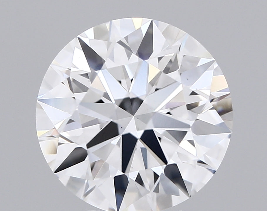 3.25 Carat Round Lab Diamond with  Cut Diamond in 14KT  view 1
