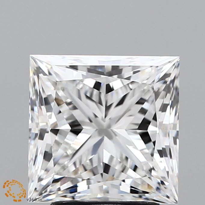 3.0 Carat Princess Lab Diamond with  Cut Diamond in 14KT  view 1

