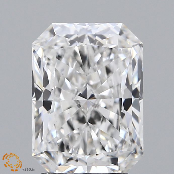 2.56 Carat Radiant Lab Diamond with  Cut Diamond in 14KT  view 1
