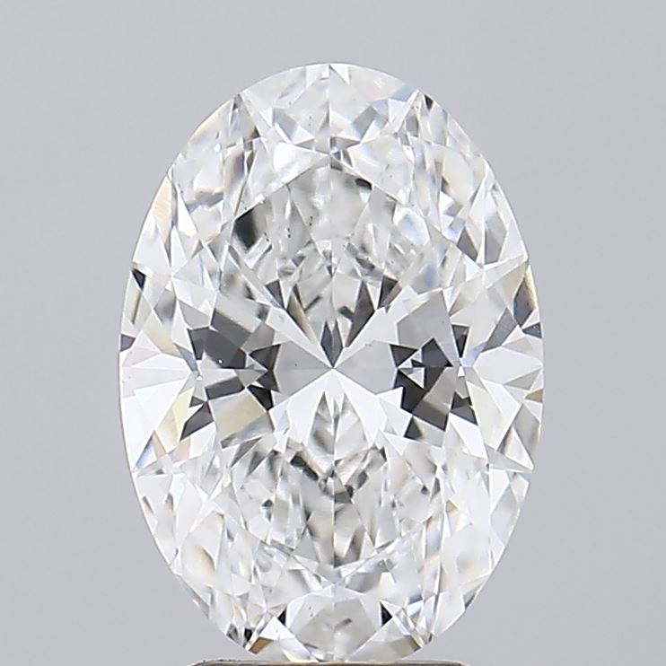 2.24 Carat Oval Lab Diamond with  Cut Diamond in 14KT  view 1
