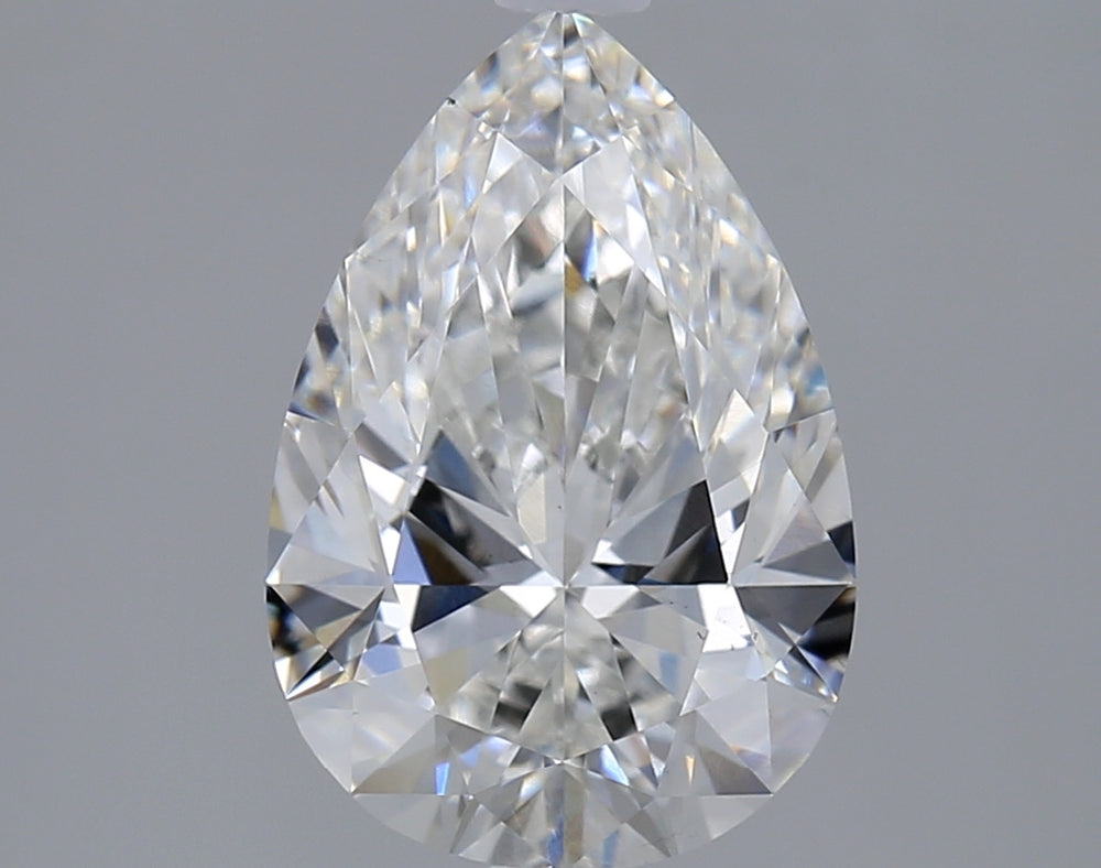 2.0 Carat Pear Lab Diamond with  Cut Diamond in 14KT  view 1
