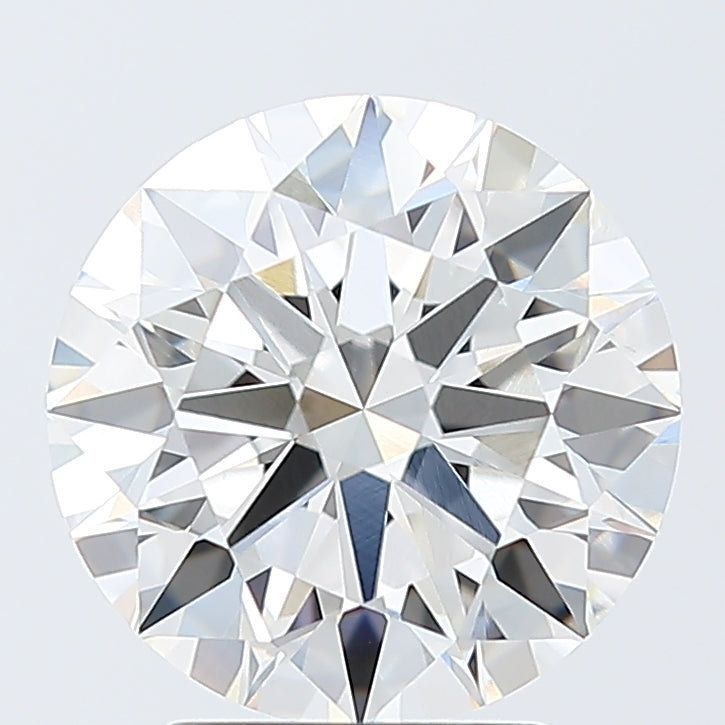 3.42 Carat Round Lab Diamond with  Cut Diamond in 14KT  view 1
