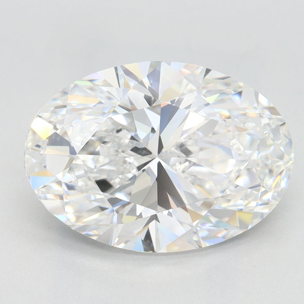 3.0 Carat Oval Lab Diamond with  Cut Diamond in 14KT  view 1

