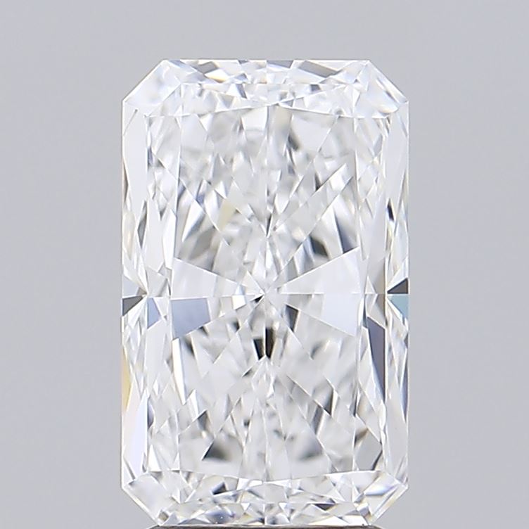2.96 Carat Radiant Lab Diamond with  Cut Diamond in 14KT  view 1
