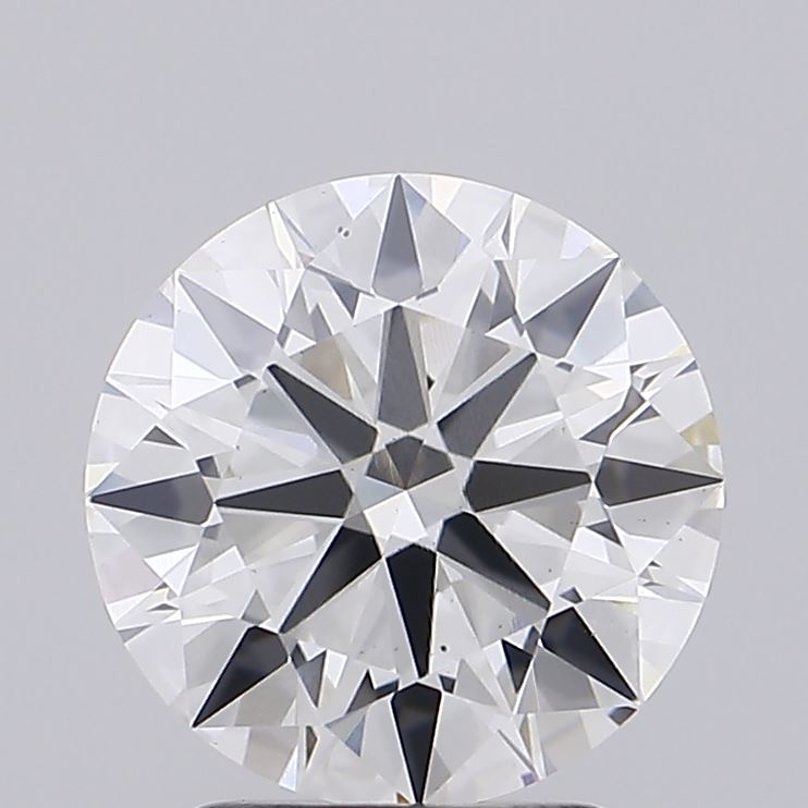 2.5 Carat Round Lab Diamond with  Cut Diamond in 14KT  view 1
