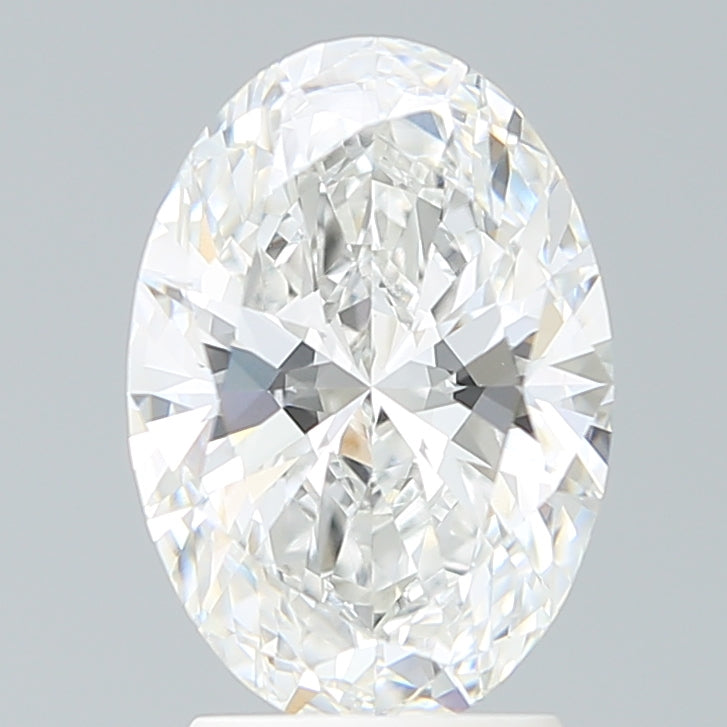 2.57 Carat Oval Lab Diamond with  Cut Diamond in 14KT  view 1
