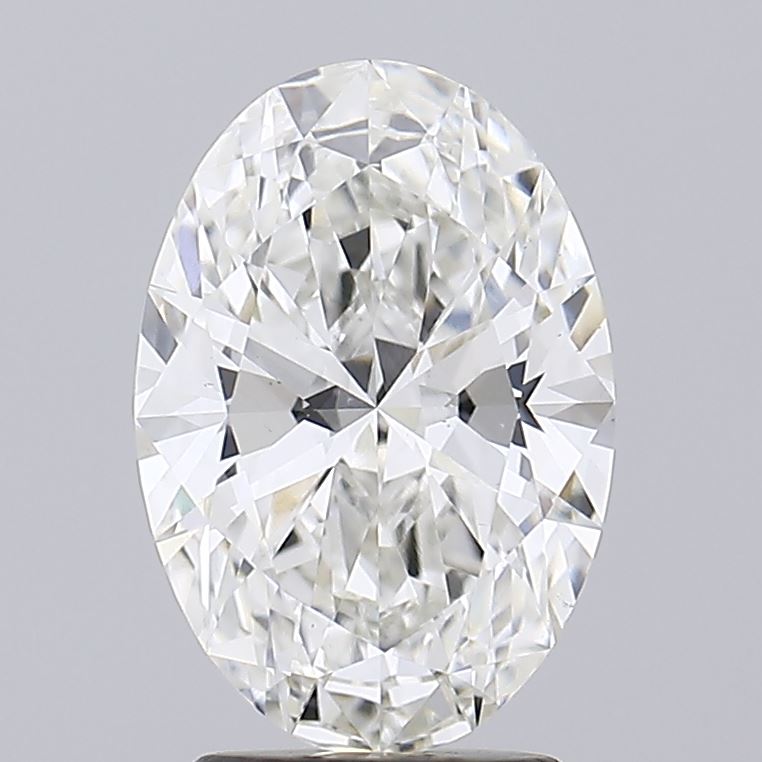 2.5 Carat Oval Lab Diamond with  Cut Diamond in 14KT  view 1
