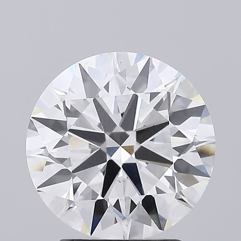 2.9 Carat Round Lab Diamond with  Cut Diamond in 14KT  view 1
