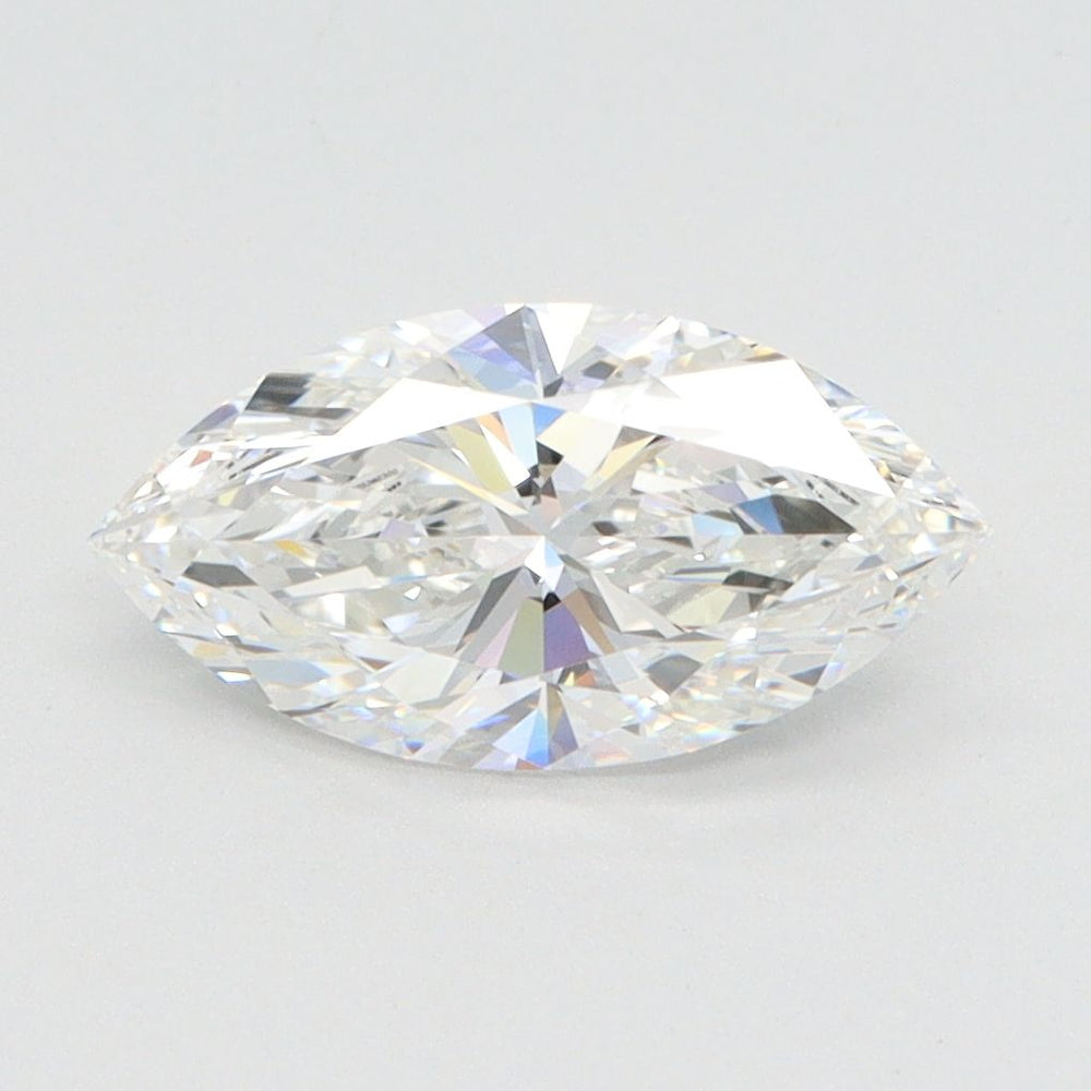 1.5 Carat Marquise Lab Diamond with  Cut Diamond in 14KT  view 1

