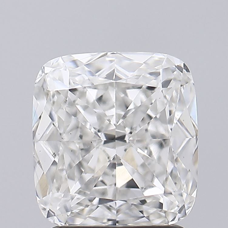 2.07 Carat Cushion Lab Diamond with  Cut Diamond in 14KT  view 1
