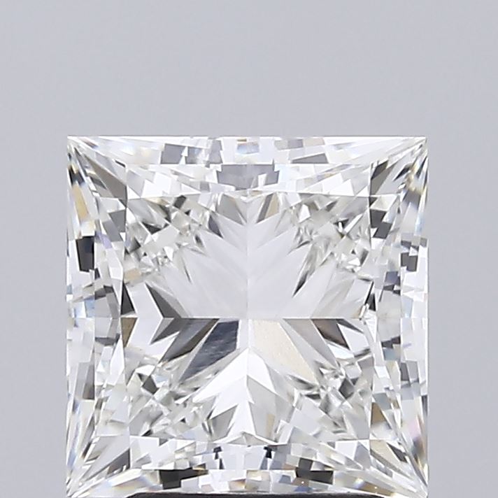 3.01 Carat Princess Lab Diamond with  Cut Diamond in 14KT  view 1
