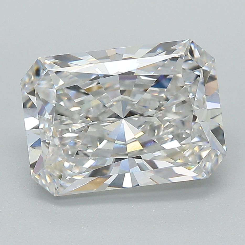 3.11 Carat Radiant Lab Diamond with  Cut Diamond in 14KT  view 1

