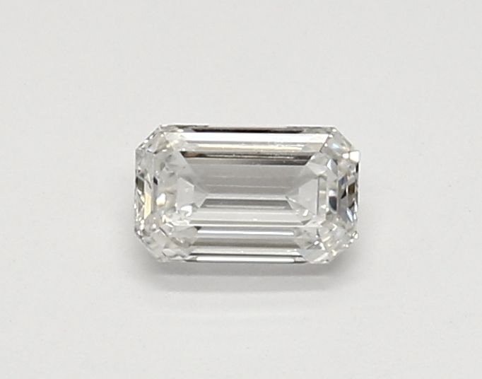 0.44 Carat Emerald Lab Diamond with  Cut Diamond in 14KT  view 1
