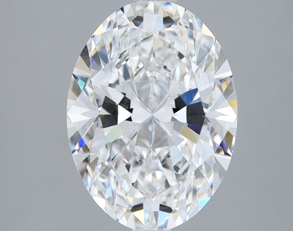 2.08 Carat Oval Lab Diamond with  Cut Diamond in 14KT  view 1
