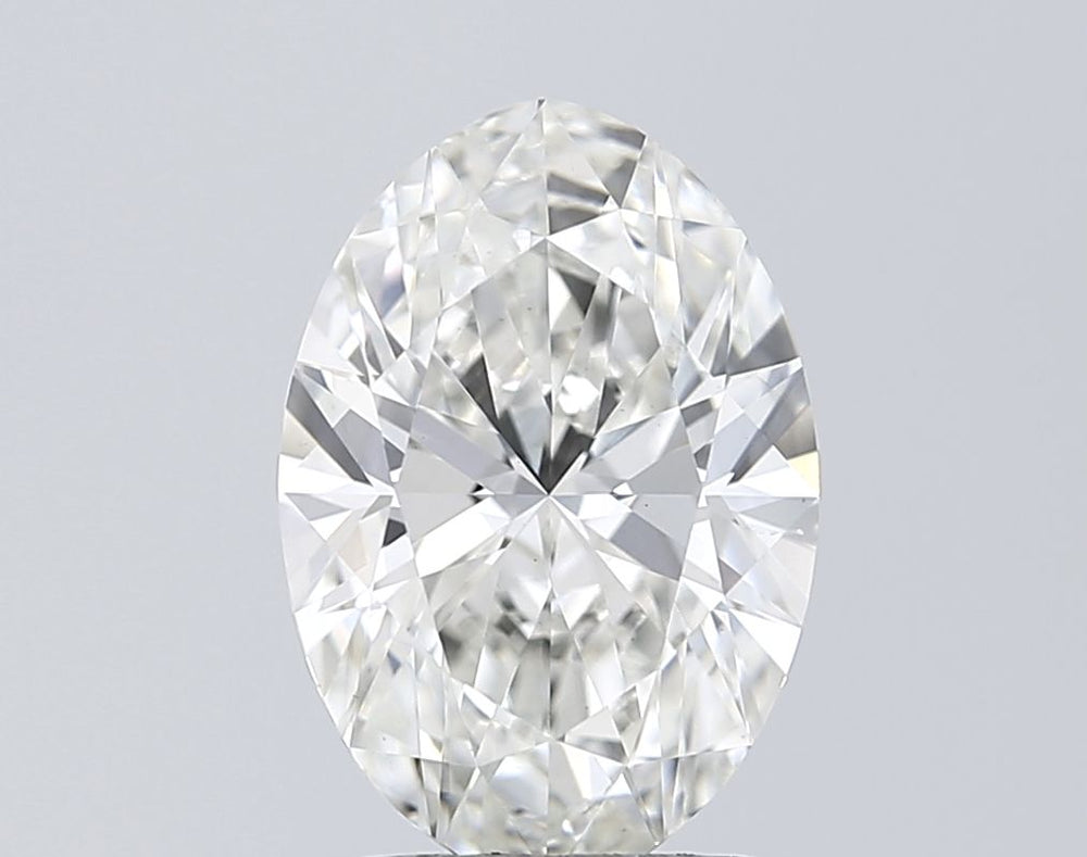 1.8 Carat Oval Lab Diamond with  Cut Diamond in 14KT  view 1
