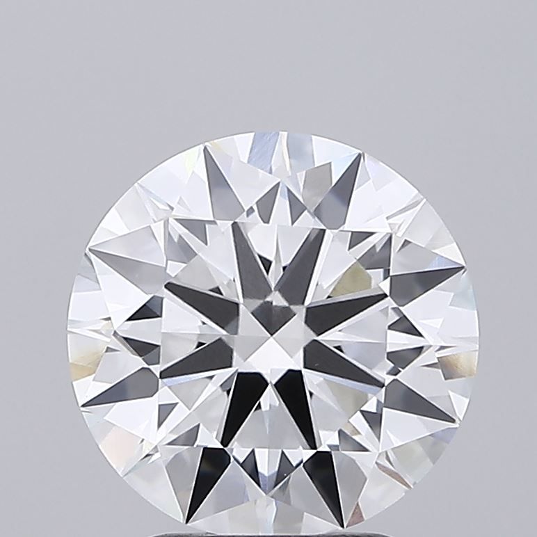 2.68 Carat Round Lab Diamond with  Cut Diamond in 14KT  view 1
