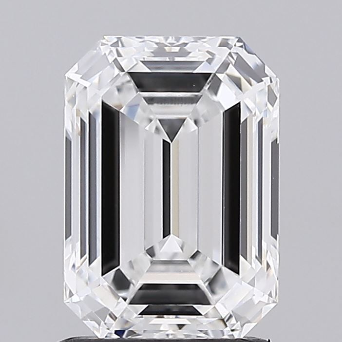 1.5 Carat Emerald Lab Diamond with  Cut Diamond in 14KT  view 1

