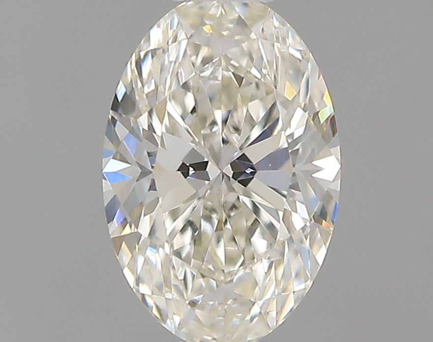 0.4 Carat Oval Natural Diamond with  Cut Diamond in 14KT  view 1
