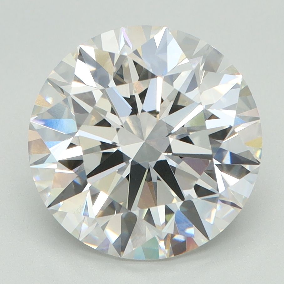 3.75 Carat Round Lab Diamond with  Cut Diamond in 14KT  view 1

