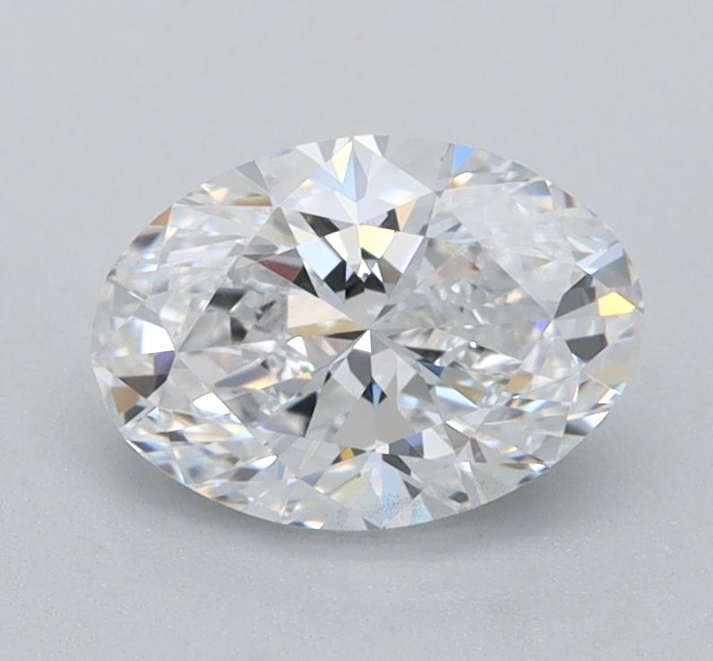 2.79 Carat Oval Lab Diamond with  Cut Diamond in 14KT  view 1
