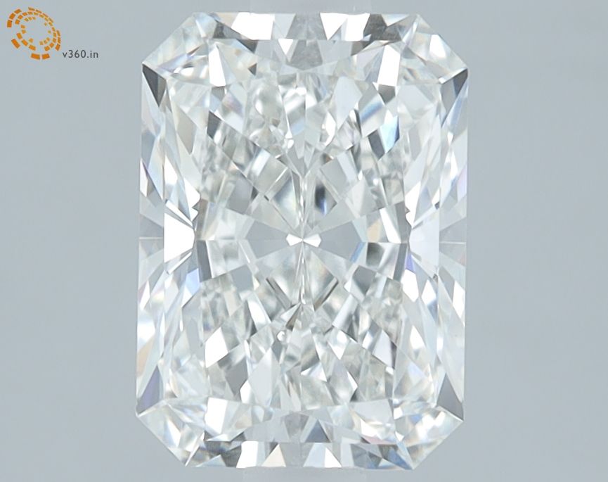 1.9 Carat Radiant Lab Diamond with  Cut Diamond in 14KT  view 1
