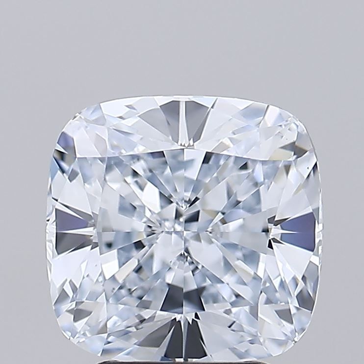 3.52 Carat Cushion Lab Diamond with  Cut Diamond in 14KT  view 1
