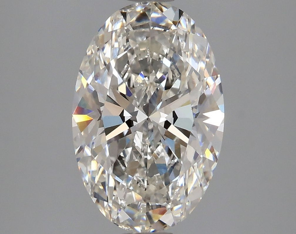2.87 Carat Oval Lab Diamond with  Cut Diamond in 14KT  view 1
