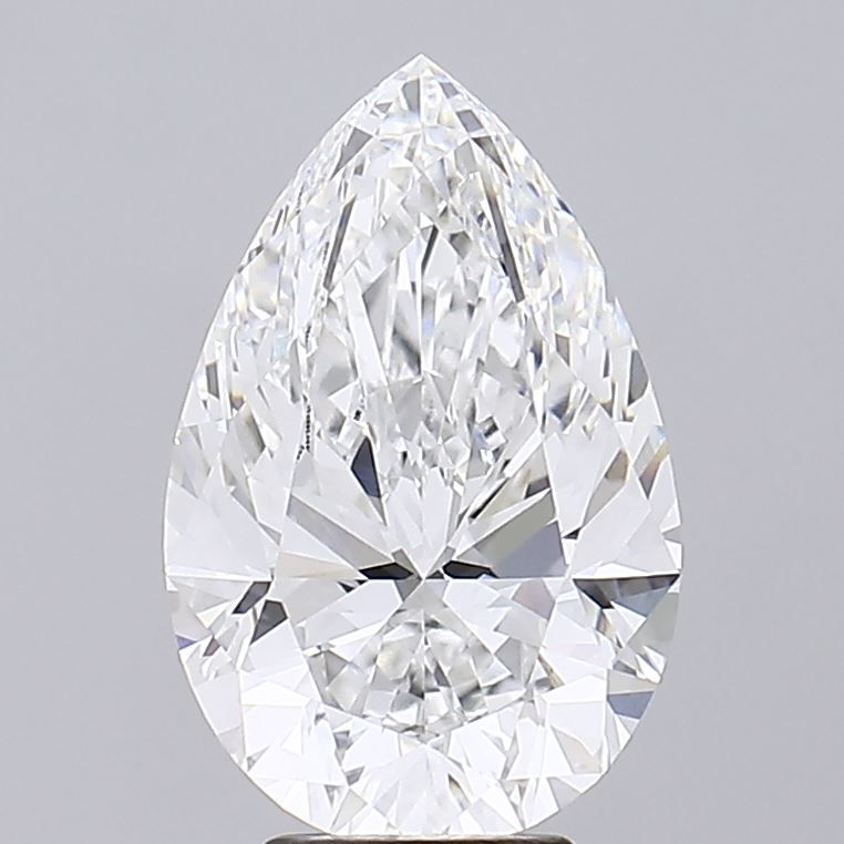 5.85 Carat Pear Lab Diamond with  Cut Diamond in 14KT  view 1
