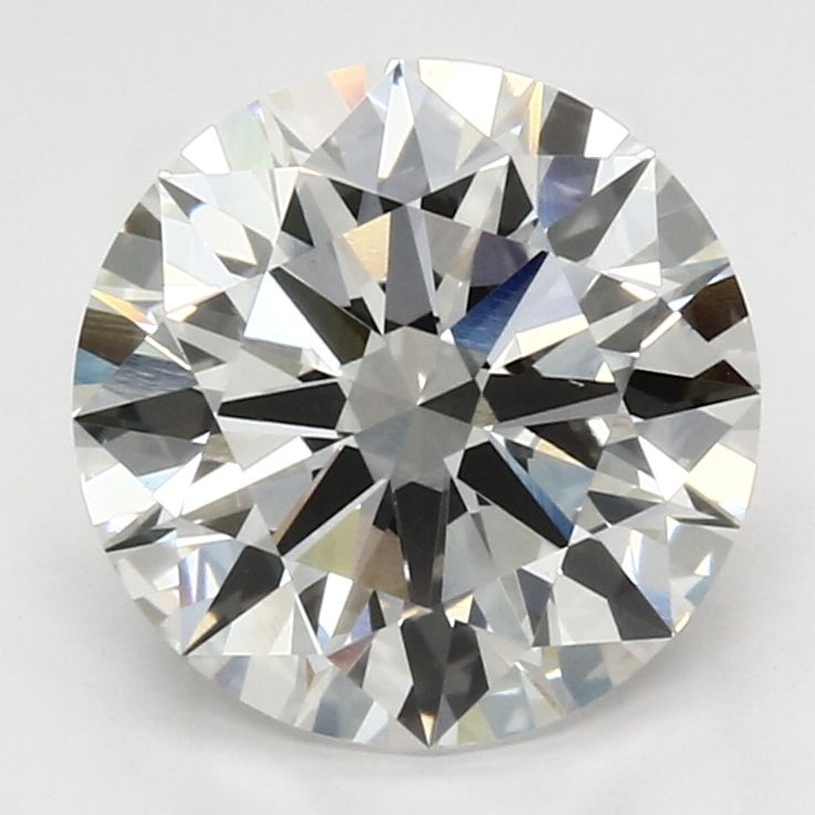 4.27 Carat Round Lab Diamond with  Cut Diamond in 14KT  view 1
