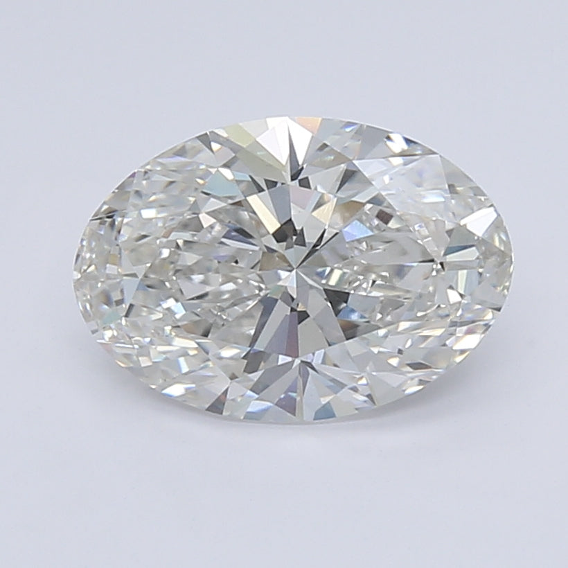 2.31 Carat Oval Lab Diamond with  Cut Diamond in 14KT  view 1
