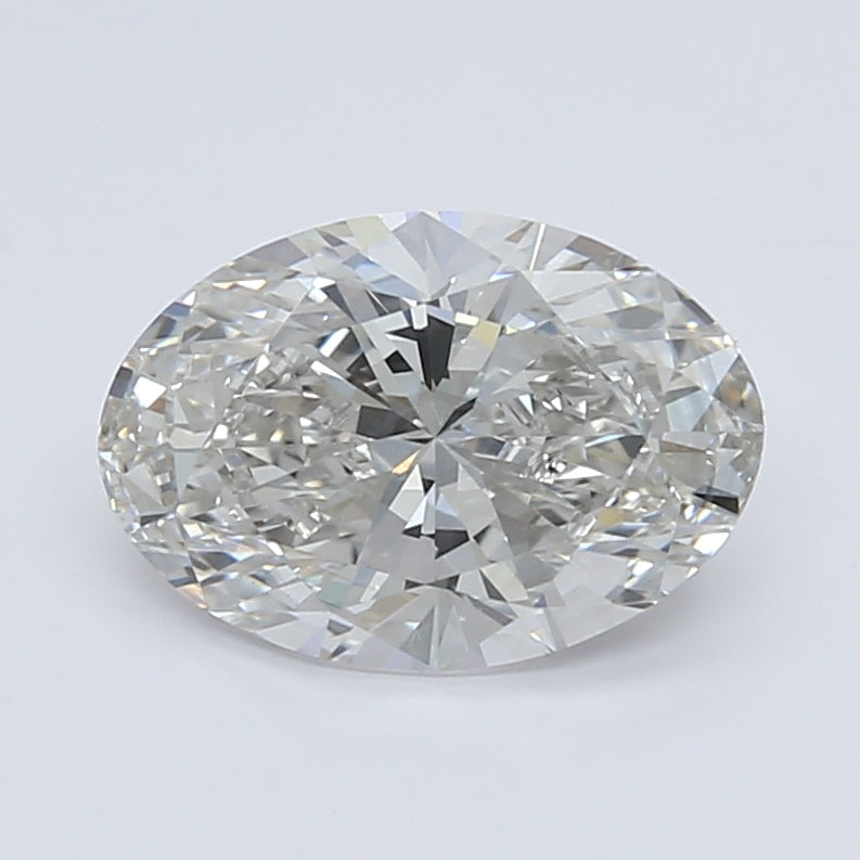 2.33 Carat Oval Lab Diamond with  Cut Diamond in 14KT  view 1
