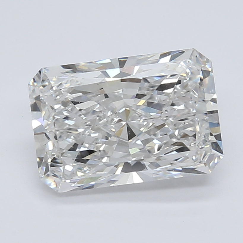 3.64 Carat Radiant Lab Diamond with  Cut Diamond in 14KT  view 1
