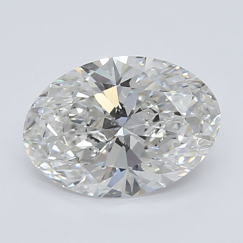2.7 Carat Oval Lab Diamond with  Cut Diamond in 14KT  view 1
