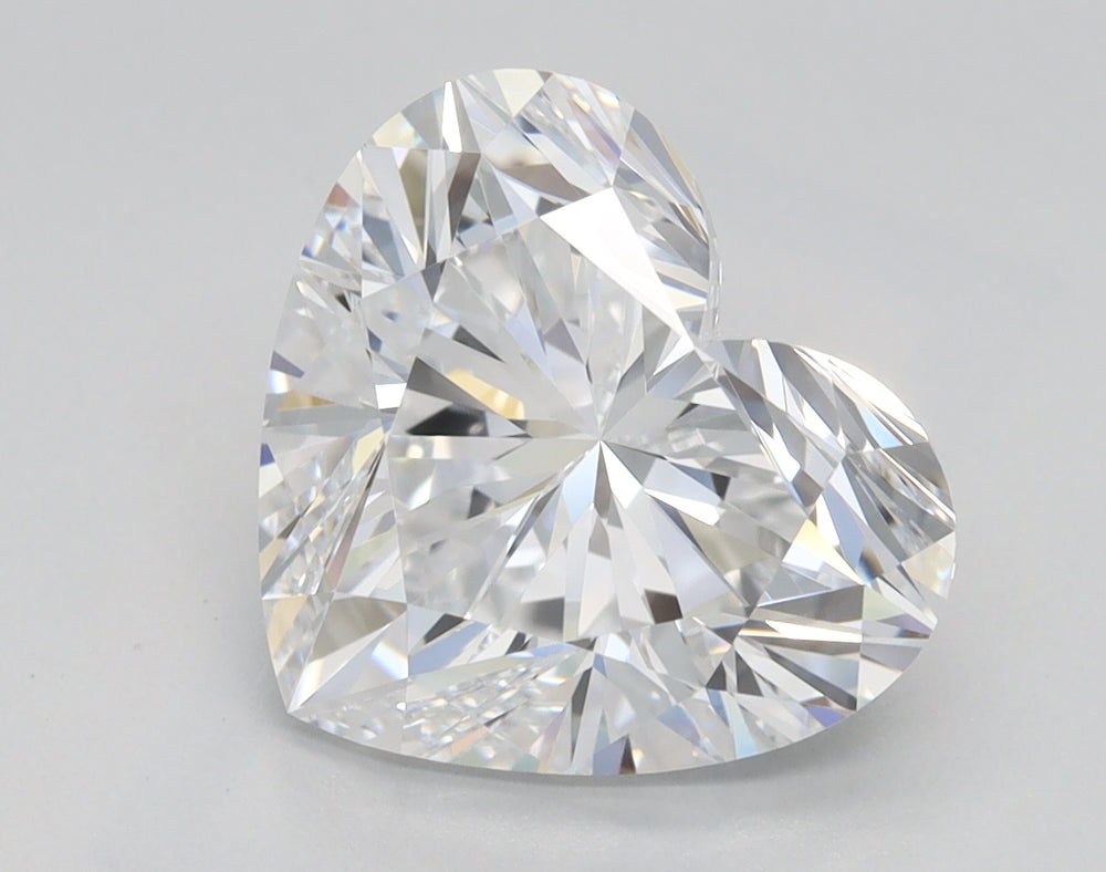 3.35 Carat Heart Lab Diamond with  Cut Diamond in 14KT  view 1
