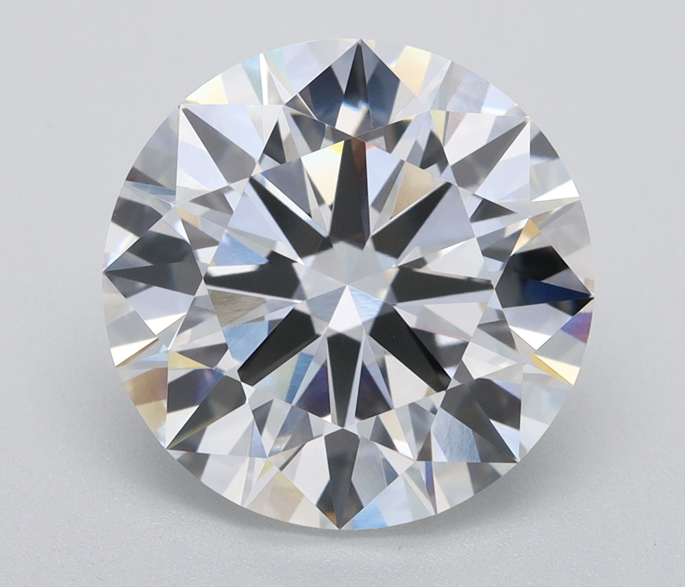 4.54 Carat Round Lab Diamond with  Cut Diamond in 14KT  view 1
