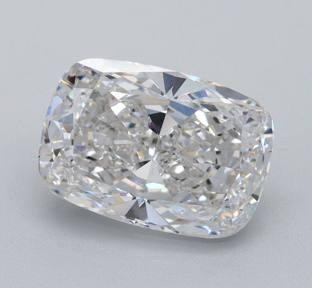 3.21 Carat Cushion Lab Diamond with  Cut Diamond in 14KT  view 1
