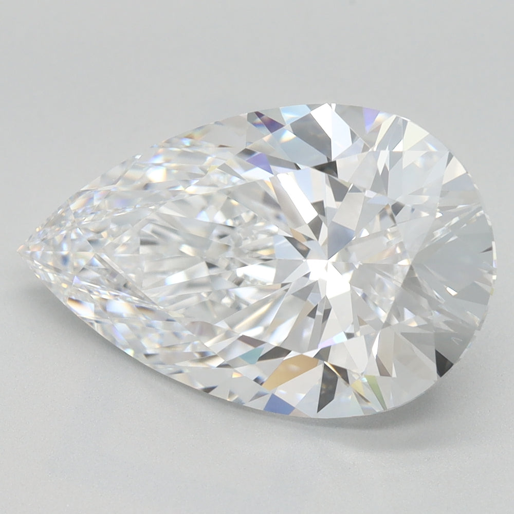 4.45 Carat Pear Lab Diamond with  Cut Diamond in 14KT  view 1

