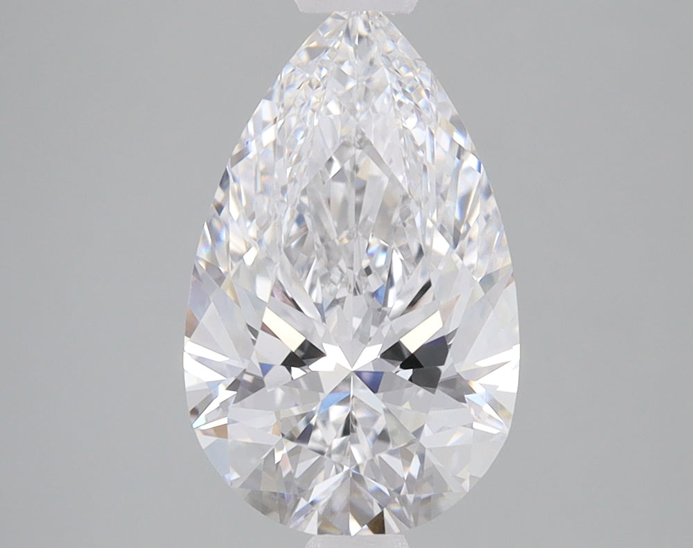 2.58 Carat Pear Lab Diamond with  Cut Diamond in 14KT  view 1
