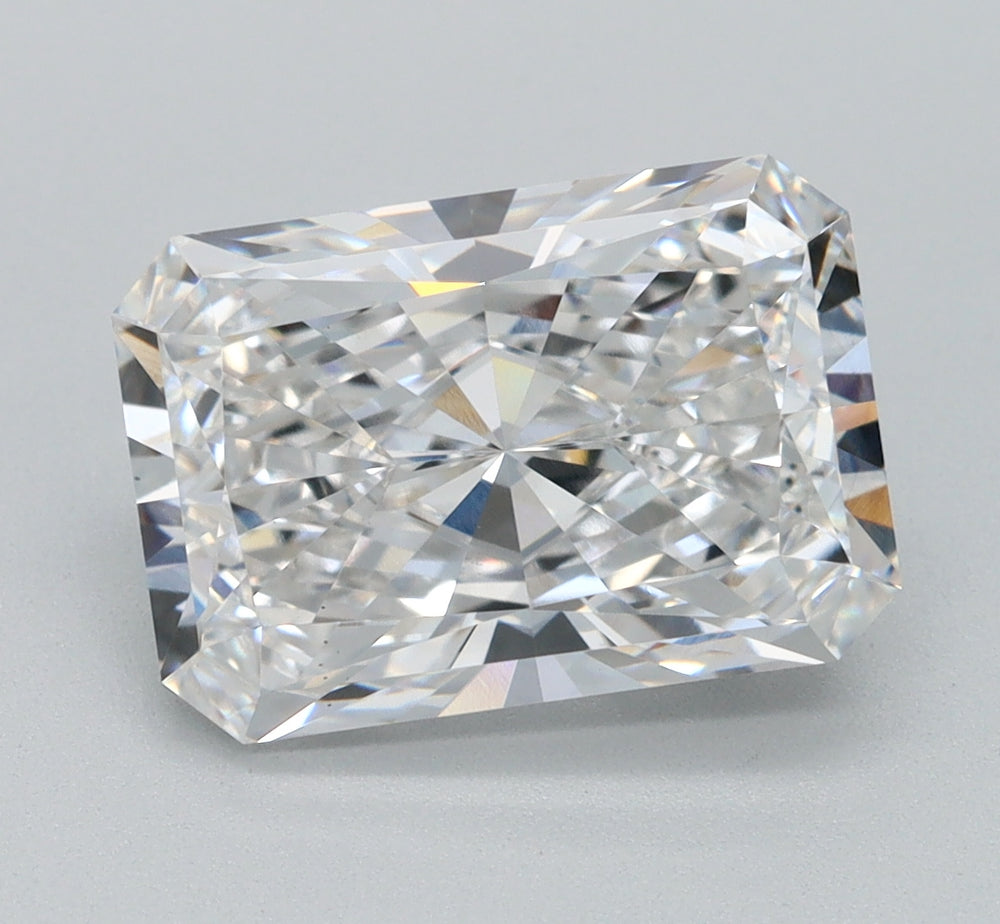 3.76 Carat Radiant Lab Diamond with  Cut Diamond in 14KT  view 1
