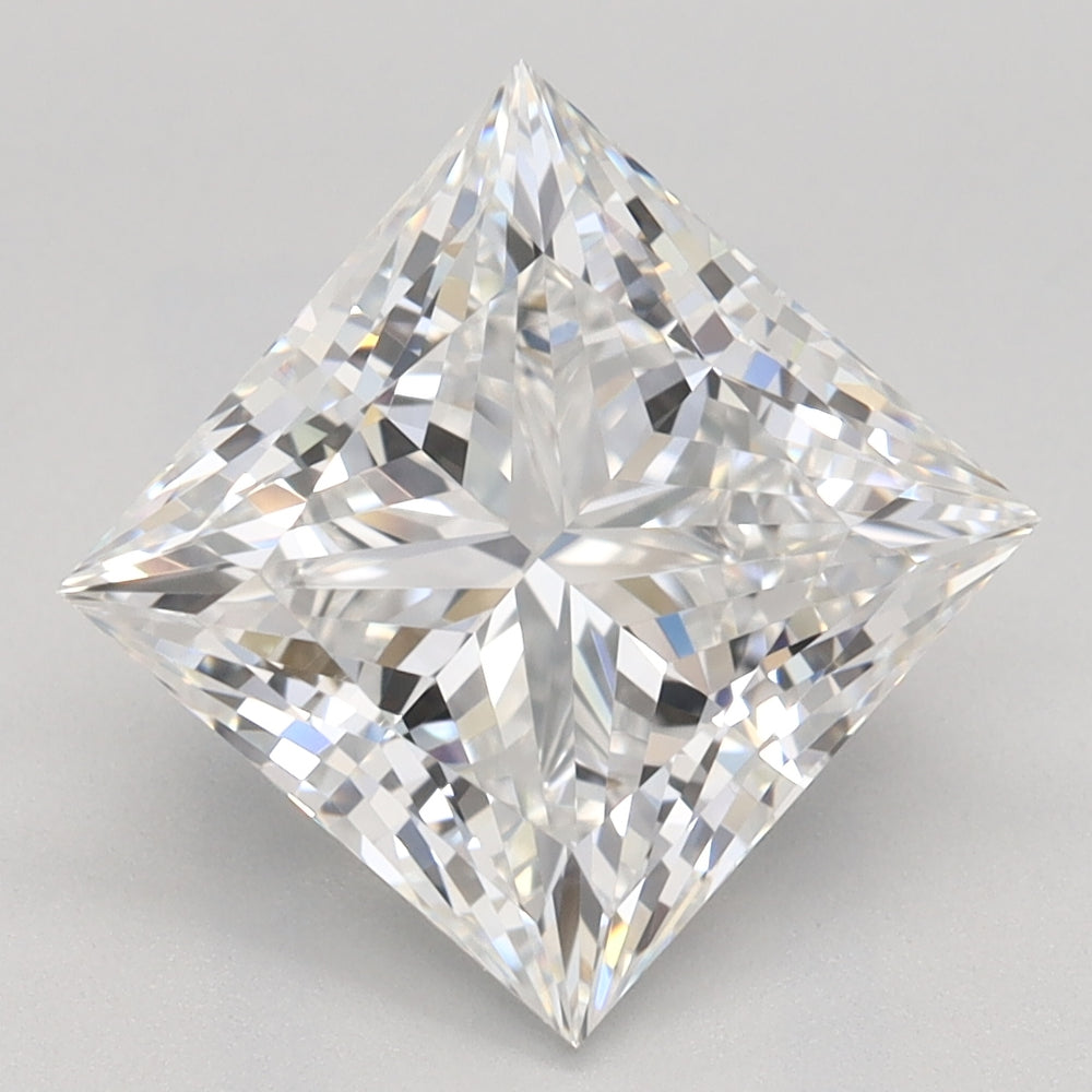 3.19 Carat Princess Lab Diamond with  Cut Diamond in 14KT  view 1
