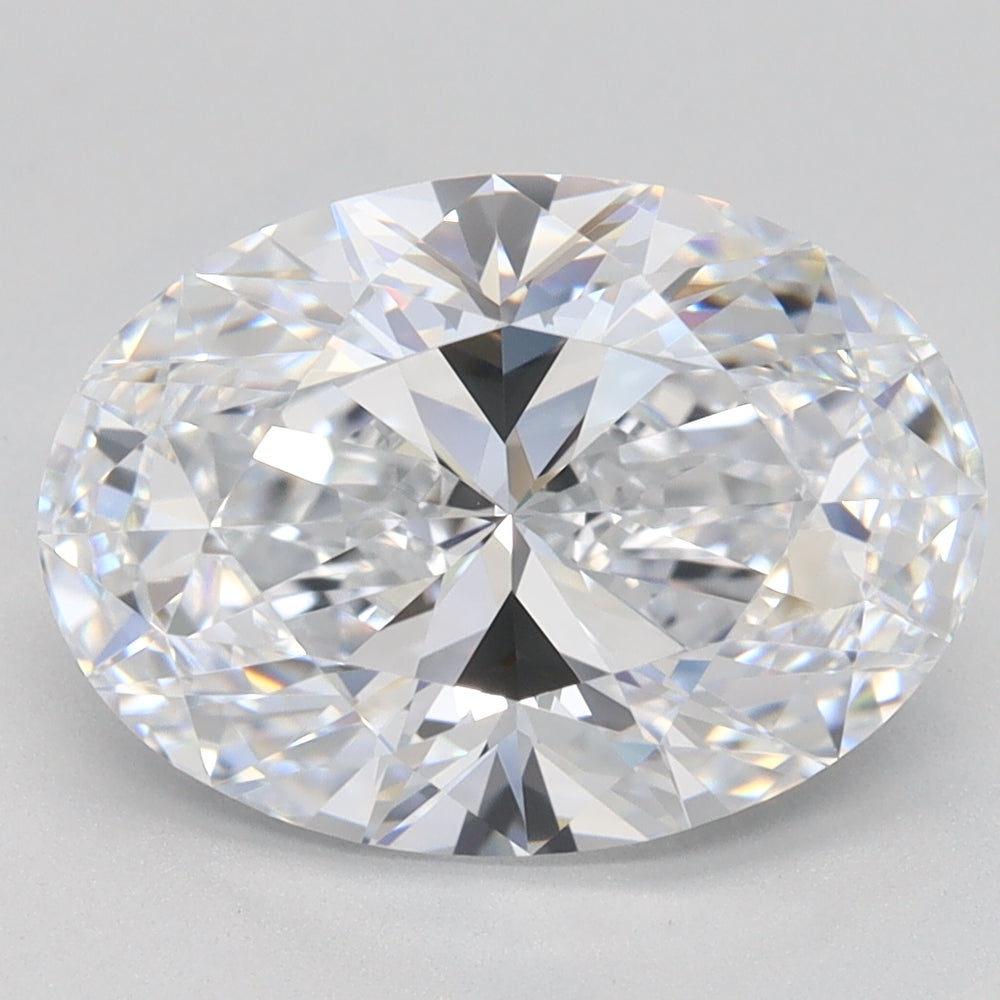 3.27 Carat Oval Lab Diamond with  Cut Diamond in 14KT  view 1
