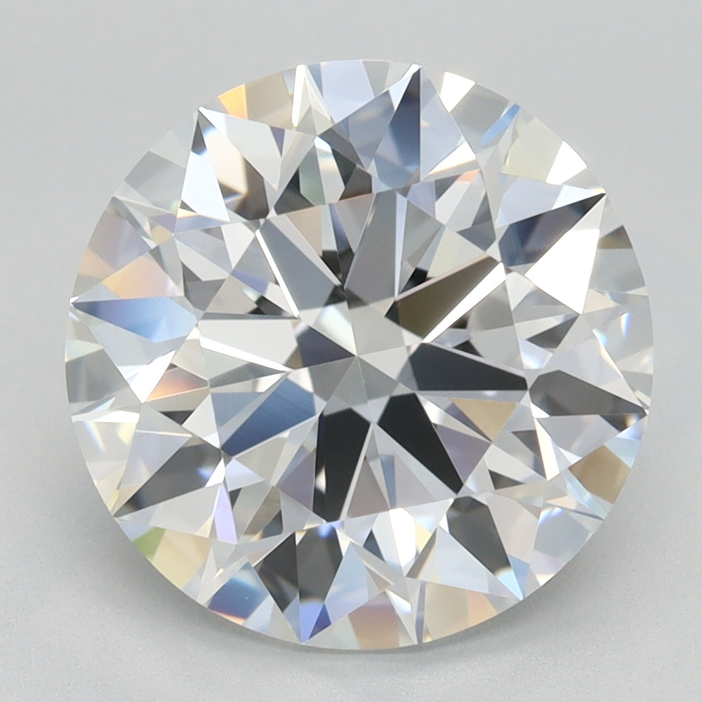 4.2 Carat Round Lab Diamond with  Cut Diamond in 14KT  view 1
